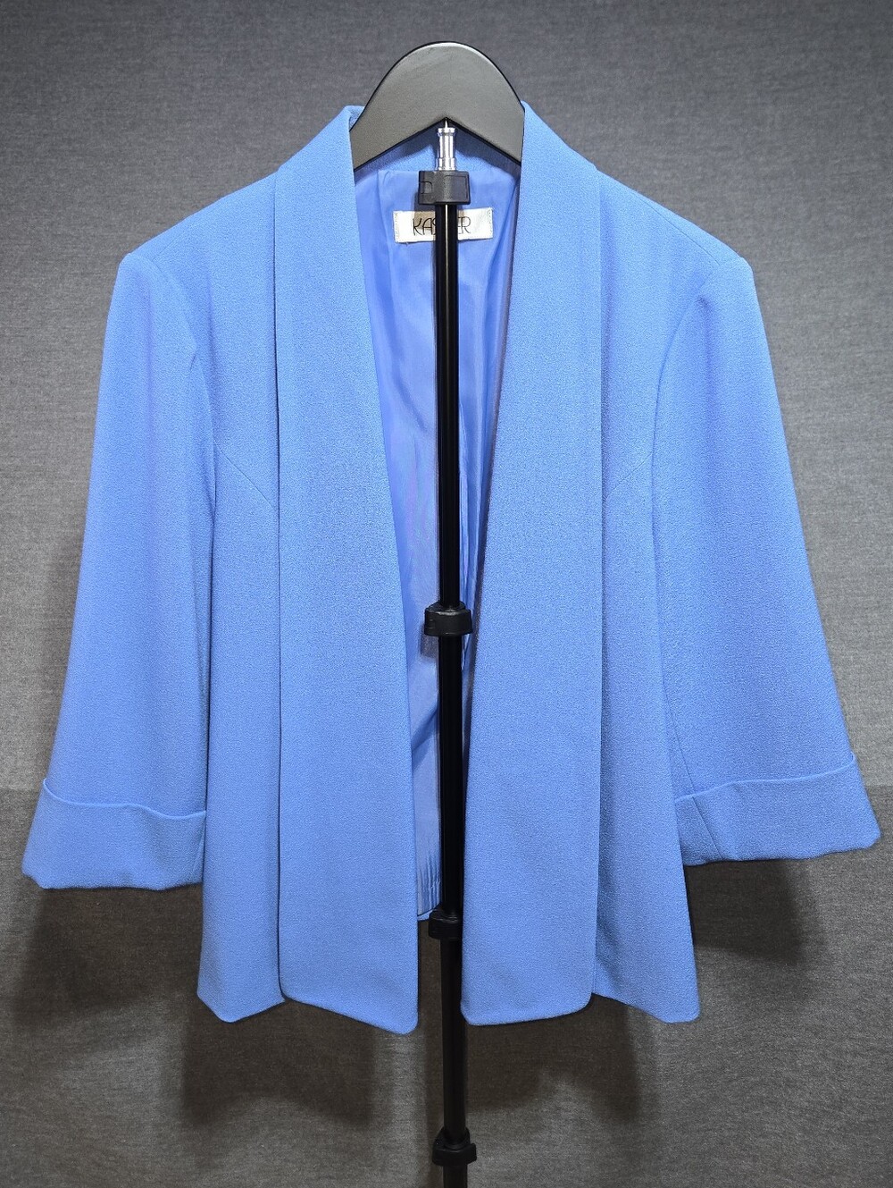 Kasper Light Open Front Blue Blazer